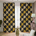 Spartan Warrior Helmet Pattern Print Dimout Pencil Pleat Curtains