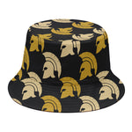Spartan Warrior Helmet Pattern Print Bucket Hat