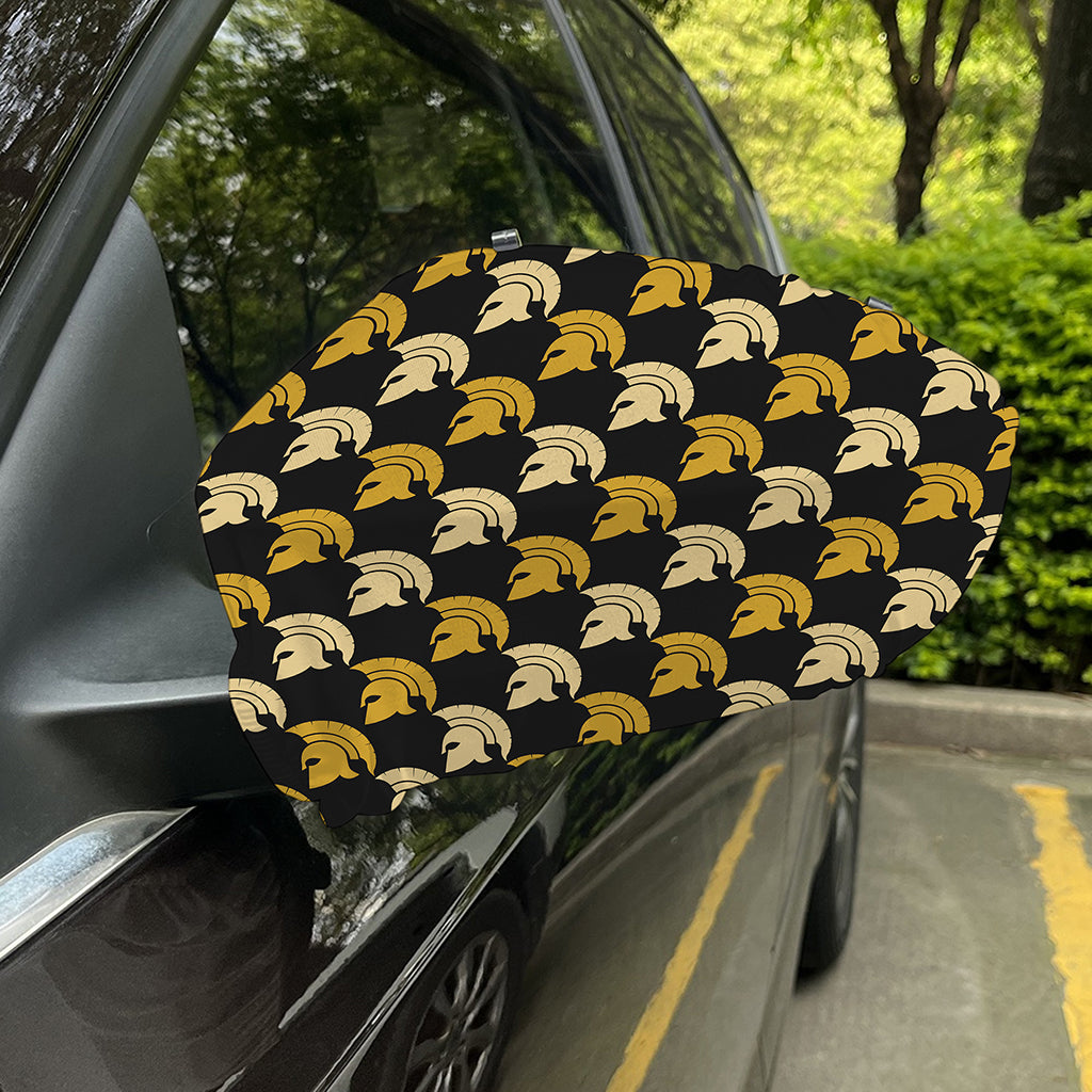 Spartan Warrior Helmet Pattern Print Car Side Mirror Covers