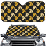 Spartan Warrior Helmet Pattern Print Car Windshield Sun Shade