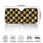 Spartan Warrior Helmet Pattern Print Car Windshield Sun Shade
