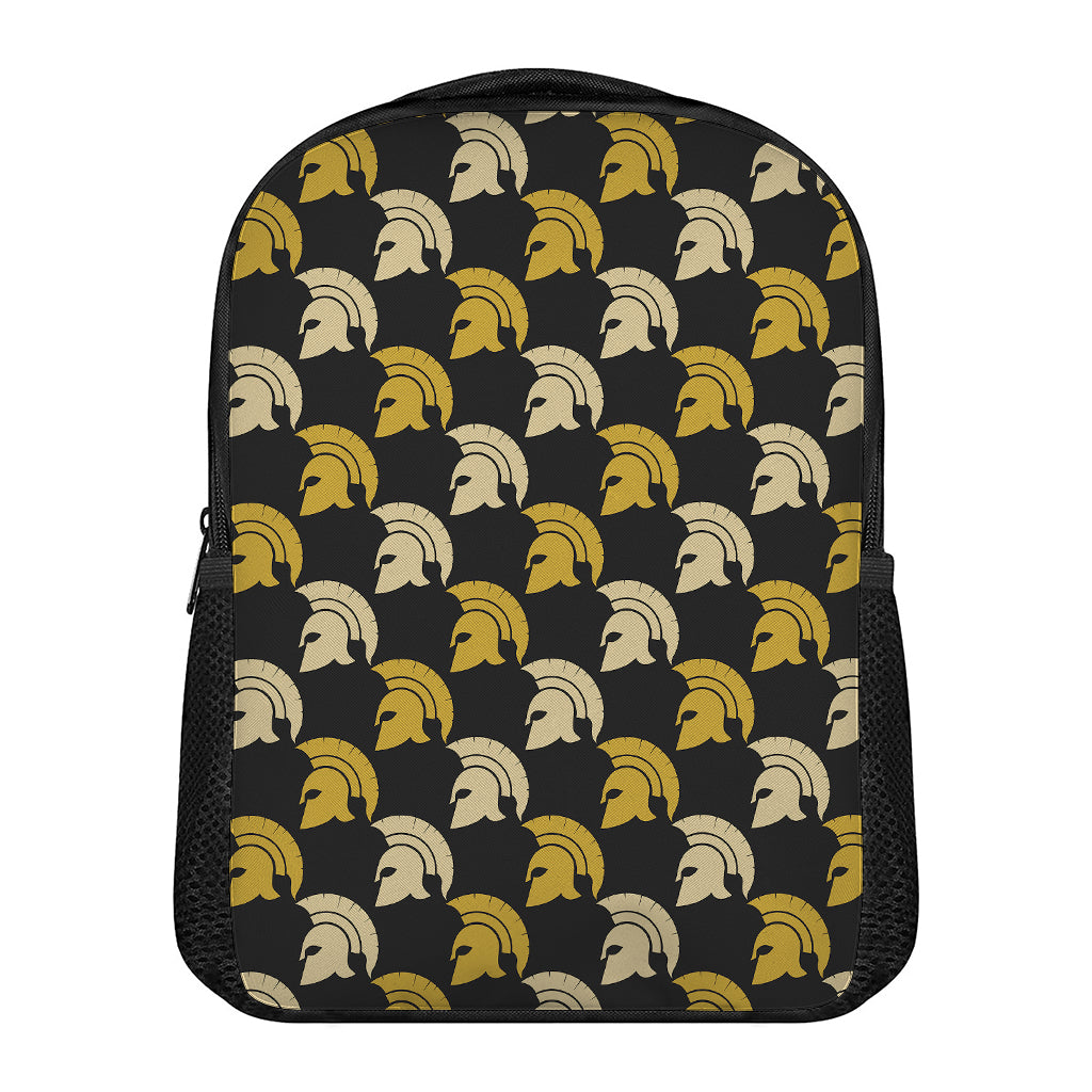 Spartan Warrior Helmet Pattern Print Casual Backpack