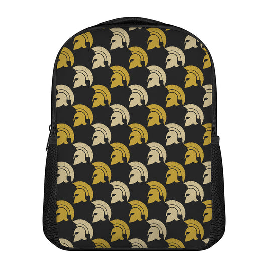 Spartan Warrior Helmet Pattern Print Casual Backpack