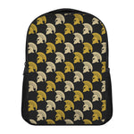 Spartan Warrior Helmet Pattern Print Casual Backpack