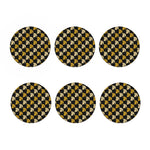 Spartan Warrior Helmet Pattern Print Coaster Set