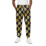 Spartan Warrior Helmet Pattern Print Cotton Pants