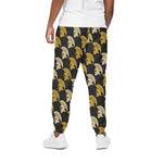 Spartan Warrior Helmet Pattern Print Cotton Pants