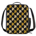 Spartan Warrior Helmet Pattern Print Crossbody Lunch Bag