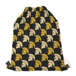 Spartan Warrior Helmet Pattern Print Drawstring Bag