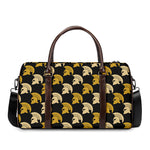 Spartan Warrior Helmet Pattern Print Duffle Bag