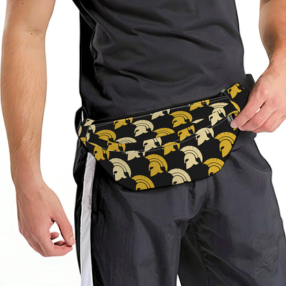 Spartan Warrior Helmet Pattern Print Fanny Pack