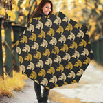 Spartan Warrior Helmet Pattern Print Foldable Umbrella