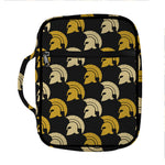 Spartan Warrior Helmet Pattern Print Front Pocket Bible Bag