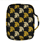 Spartan Warrior Helmet Pattern Print Front Pocket Bible Bag