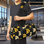 Spartan Warrior Helmet Pattern Print Gym Bag