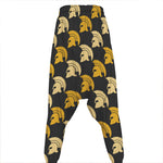 Spartan Warrior Helmet Pattern Print Hammer Pants
