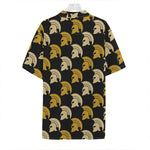 Spartan Warrior Helmet Pattern Print Hawaiian Shirt