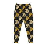 Spartan Warrior Helmet Pattern Print Jogger Pants