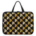 Spartan Warrior Helmet Pattern Print Laptop Sleeve With Handle