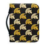 Spartan Warrior Helmet Pattern Print Leather Bible Cover