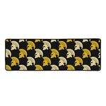 Spartan Warrior Helmet Pattern Print Long Kitchen Mat