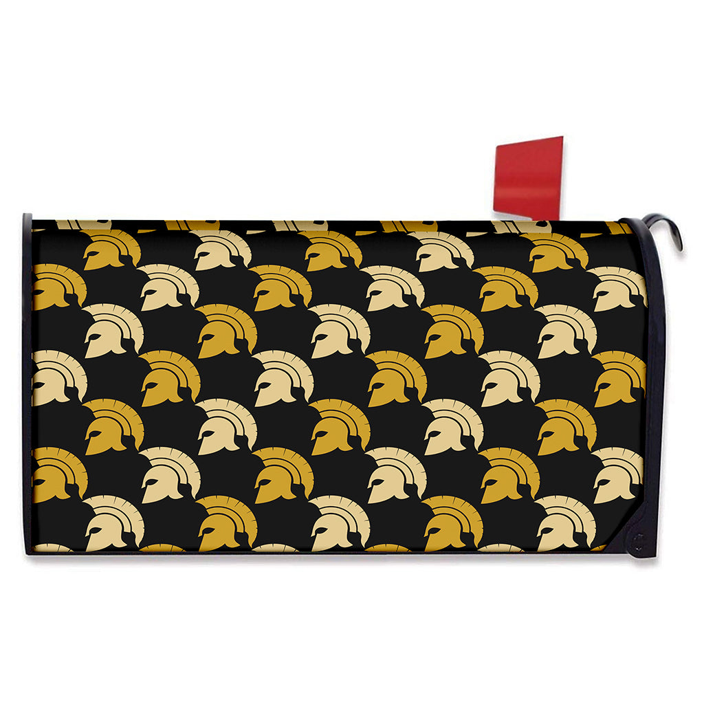 Spartan Warrior Helmet Pattern Print Mailbox Cover