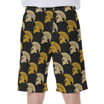 Spartan Warrior Helmet Pattern Print Men's Beach Shorts