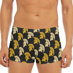 Spartan Warrior Helmet Pattern Print Men's Short Boxer Briefs