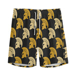 Spartan Warrior Helmet Pattern Print Men's Sports Shorts