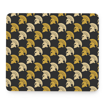 Spartan Warrior Helmet Pattern Print Mouse Pad