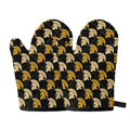 Spartan Warrior Helmet Pattern Print Oven Mitts