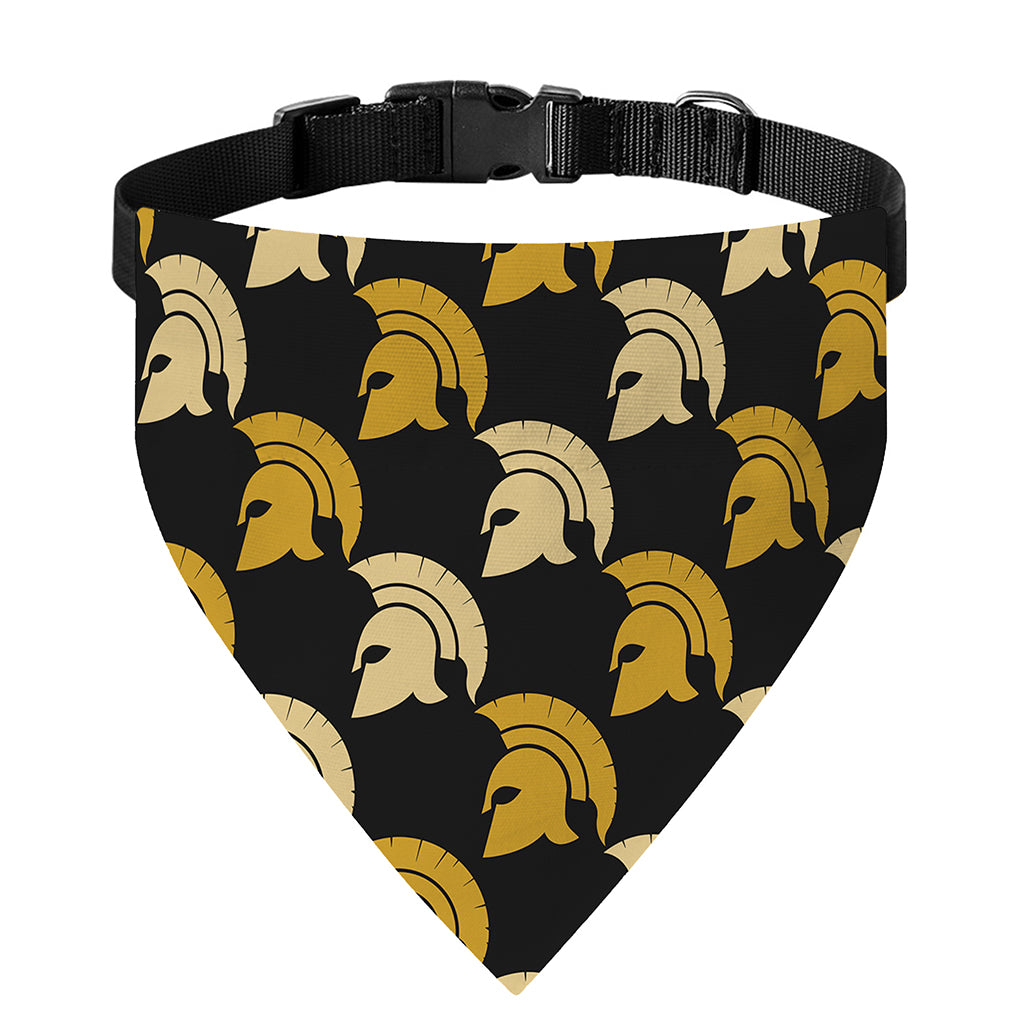 Spartan Warrior Helmet Pattern Print Over The Collar Dog Bandana