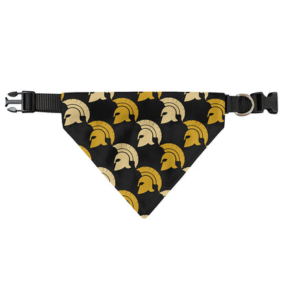 Spartan Warrior Helmet Pattern Print Over The Collar Dog Bandana