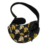 Spartan Warrior Helmet Pattern Print Pet Sling Carrier