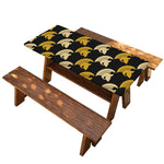 Spartan Warrior Helmet Pattern Print Picnic Table Cover