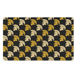 Spartan Warrior Helmet Pattern Print Polyester Doormat