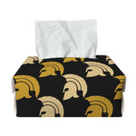 Spartan Warrior Helmet Pattern Print Rectangle Tissue Box Cover