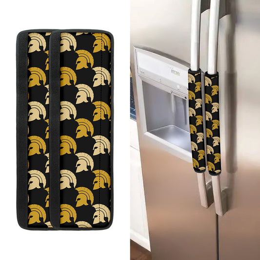 Spartan Warrior Helmet Pattern Print Refrigerator Handle Covers