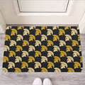 Spartan Warrior Helmet Pattern Print Rubber Doormat
