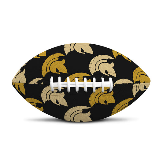 Spartan Warrior Helmet Pattern Print Rugby Ball