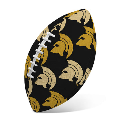 Spartan Warrior Helmet Pattern Print Rugby Ball