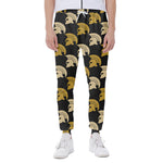 Spartan Warrior Helmet Pattern Print Scuba Joggers