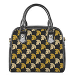 Spartan Warrior Helmet Pattern Print Shoulder Handbag
