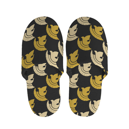 Spartan Warrior Helmet Pattern Print Slippers