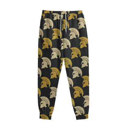 Spartan Warrior Helmet Pattern Print Sweatpants