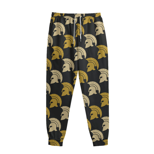 Spartan Warrior Helmet Pattern Print Sweatpants