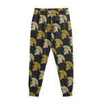 Spartan Warrior Helmet Pattern Print Sweatpants