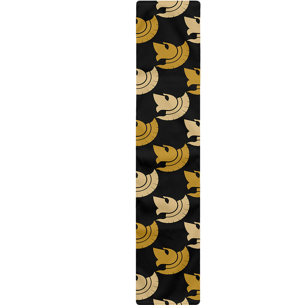 Spartan Warrior Helmet Pattern Print Table Runner