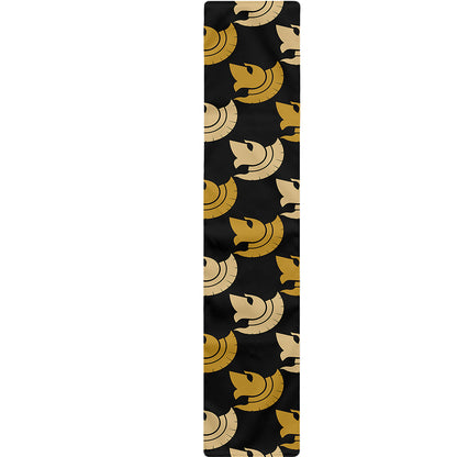Spartan Warrior Helmet Pattern Print Table Runner