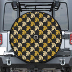 Spartan Warrior Helmet Pattern Print Tire Cover With Camera Hole